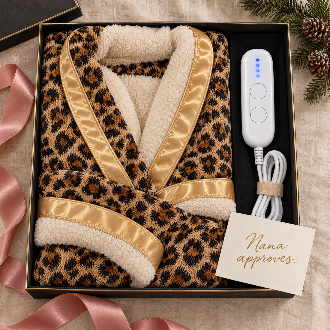 The robe in its gift box